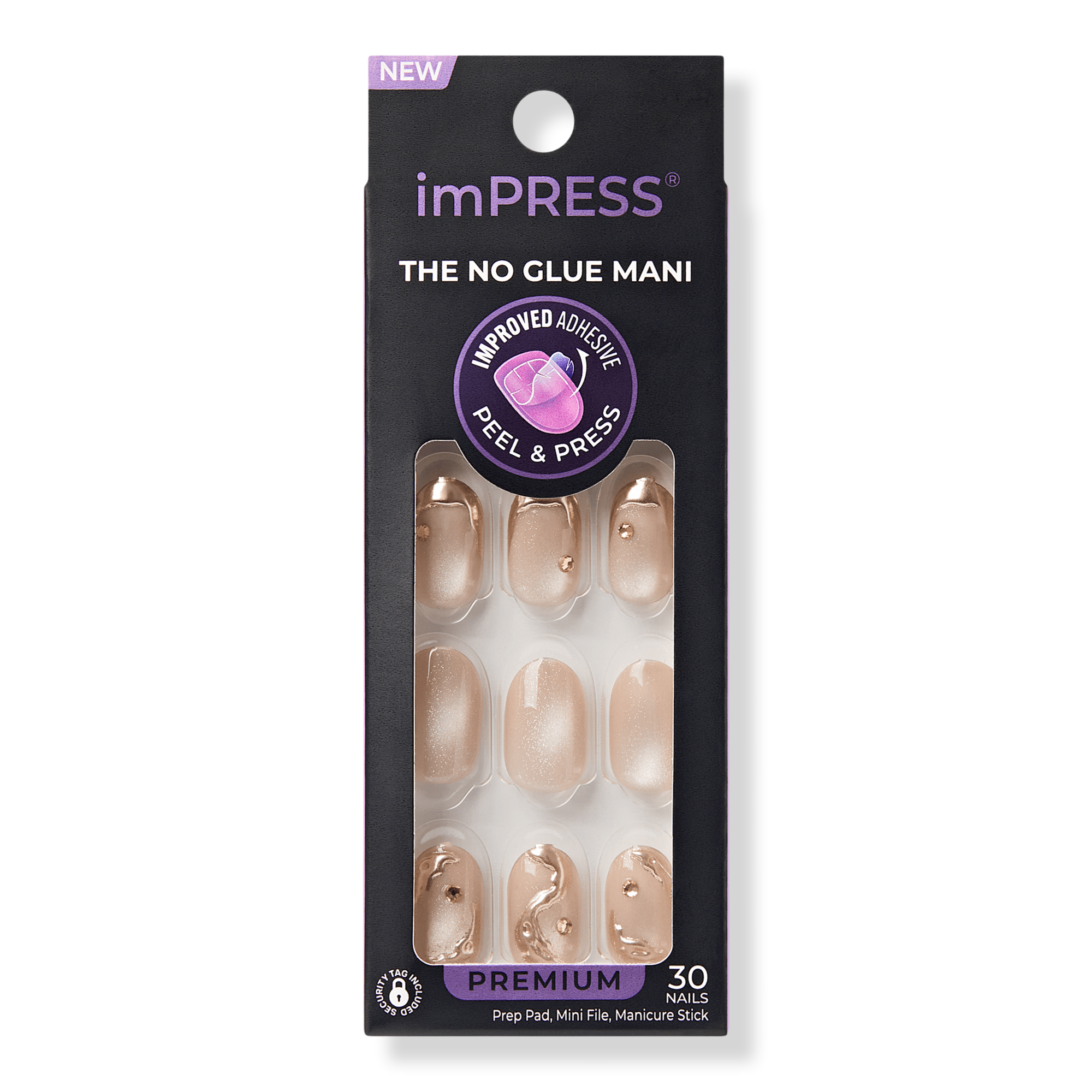 Kiss Impress Premium Short Oval Press On Nails, Over The Top #1