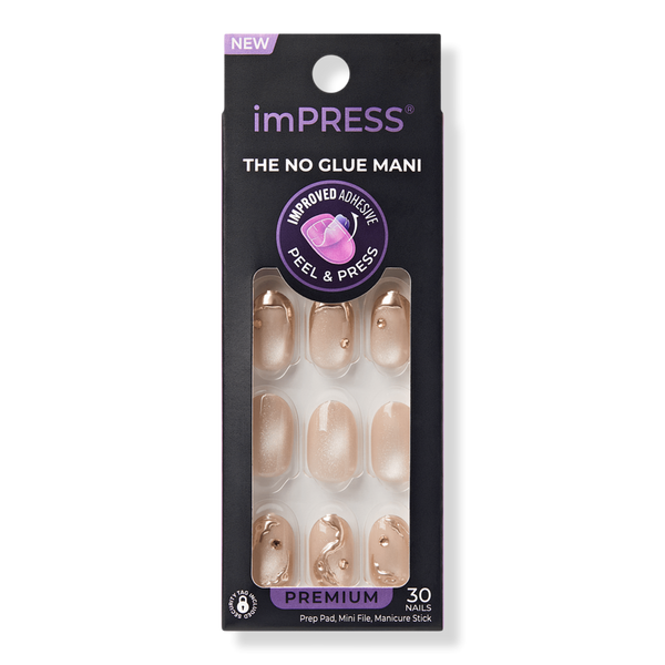 Kiss Impress Premium Short Oval Press On Nails, Over The Top #1