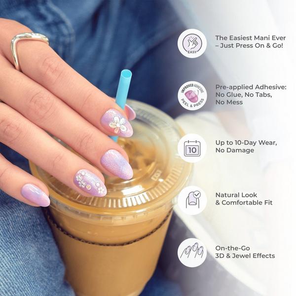 Kiss Impress Premium Short Oval Press On Nails, Over The Top #7