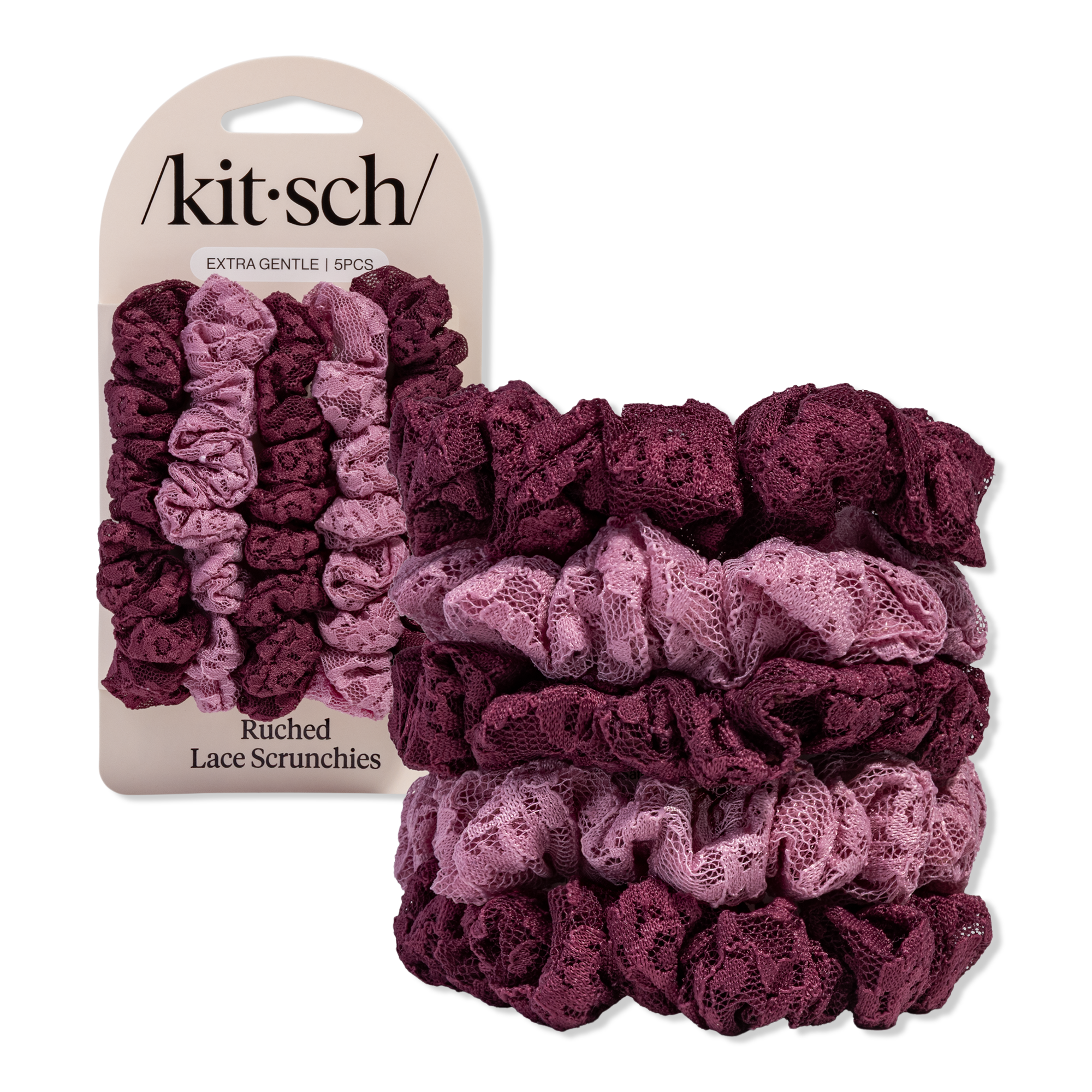 Kitsch Ruched Lace Scrunchies Set #1