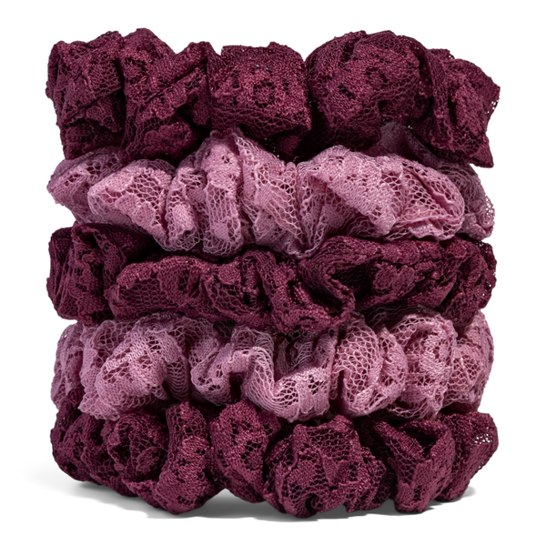 Kitsch Ruched Lace Scrunchies Set #4