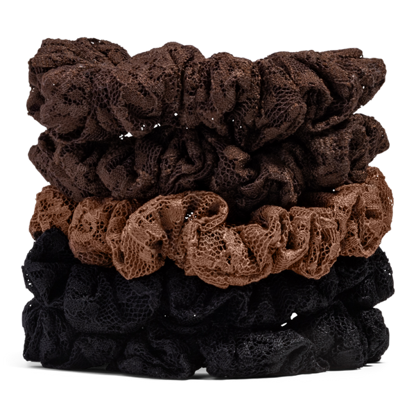 Kitsch Ruched Lace Scrunchies Set #4