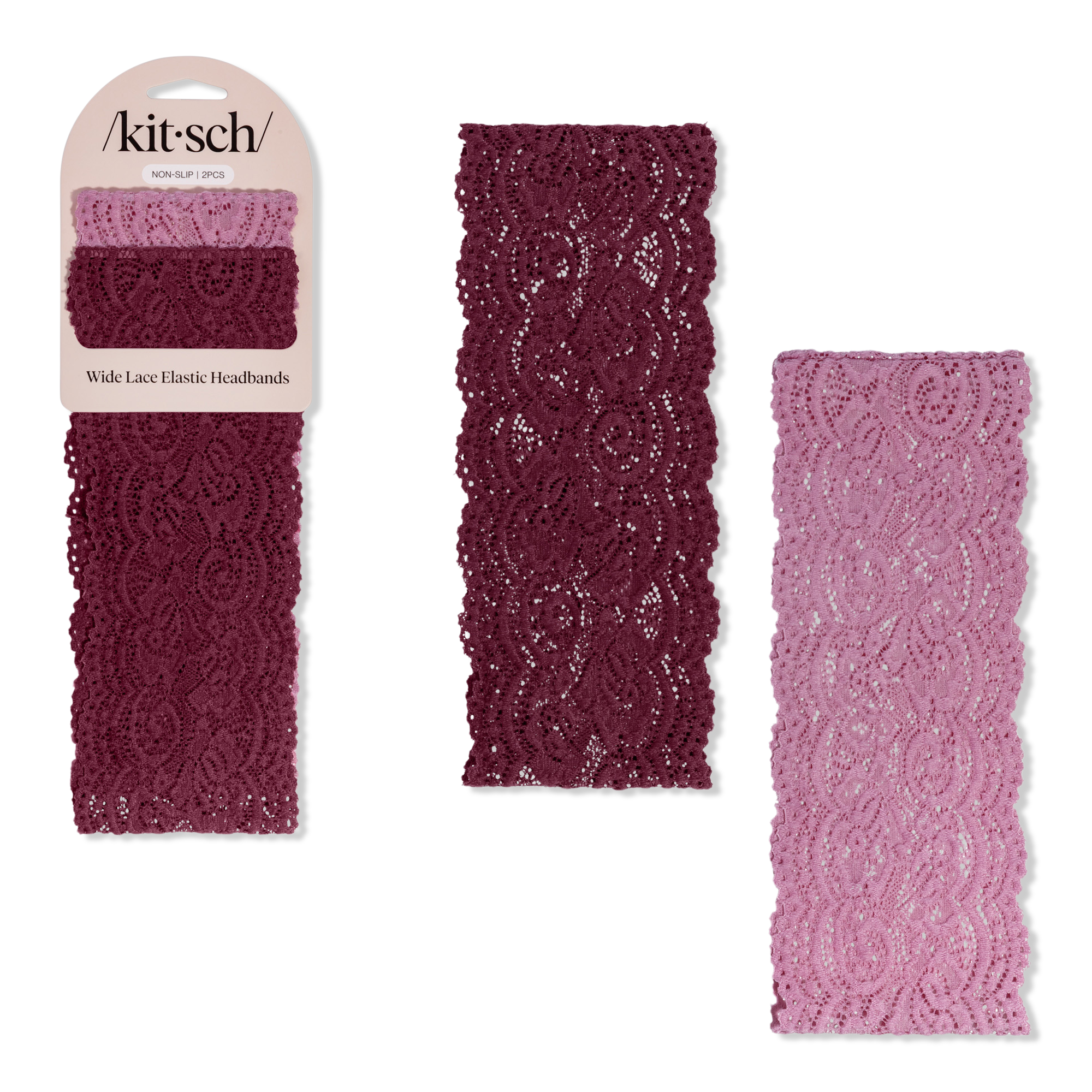 Kitsch Wide Lace Elastic Headbands Set #1