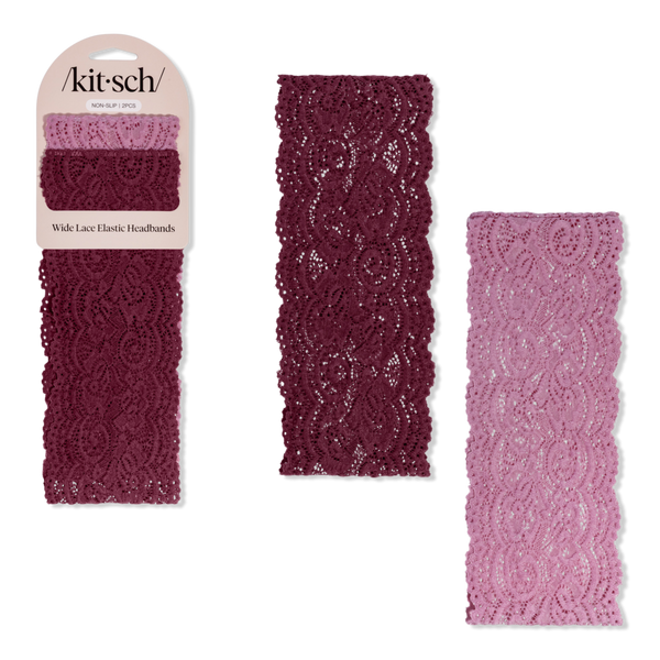 Kitsch Wide Lace Elastic Headbands Set #1