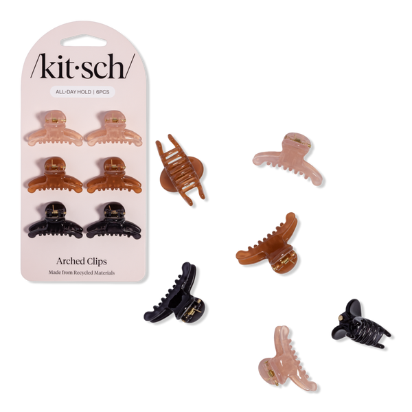 Kitsch Recycled Plastic Mini Arched Clips Set #1