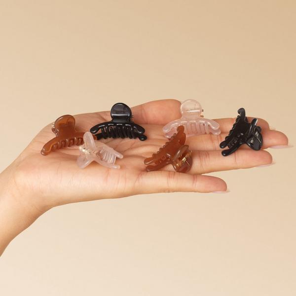 Kitsch Recycled Plastic Mini Arched Clips Set #6