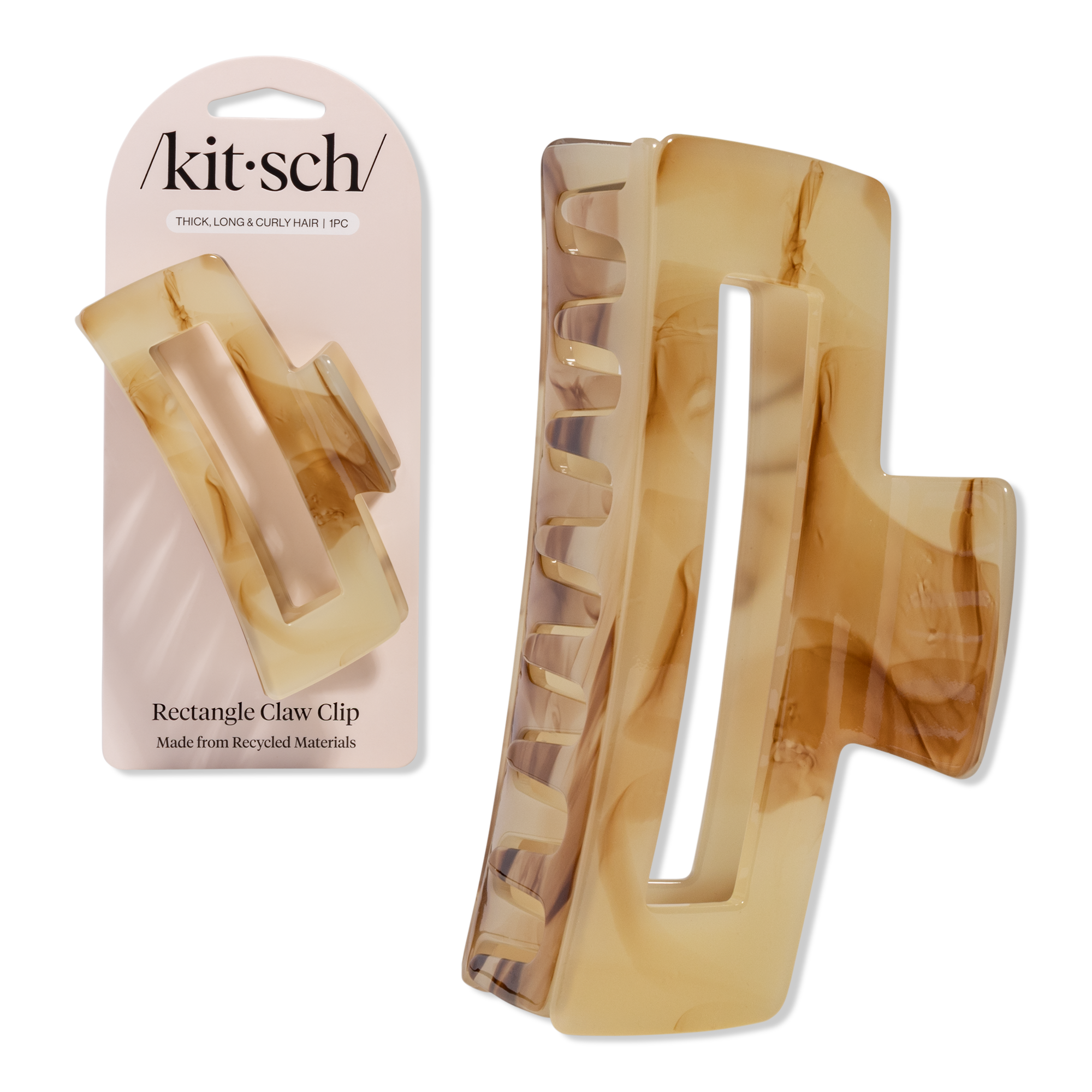 Kitsch Recycled Plastic Jumbo Open Shape Claw Clip #1