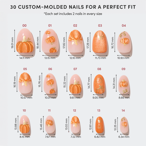 Glamnetic Golden Gourds Press-On Nails #6