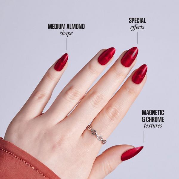 Kiss Glam Embellished Medium Almond Press On Nails, Famous #4