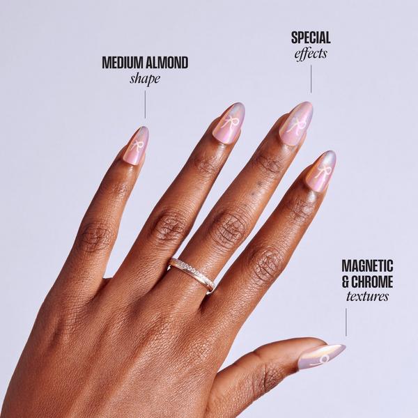 Kiss Glam Embellished Medium Almond Press On Nails, Happy Friday #4