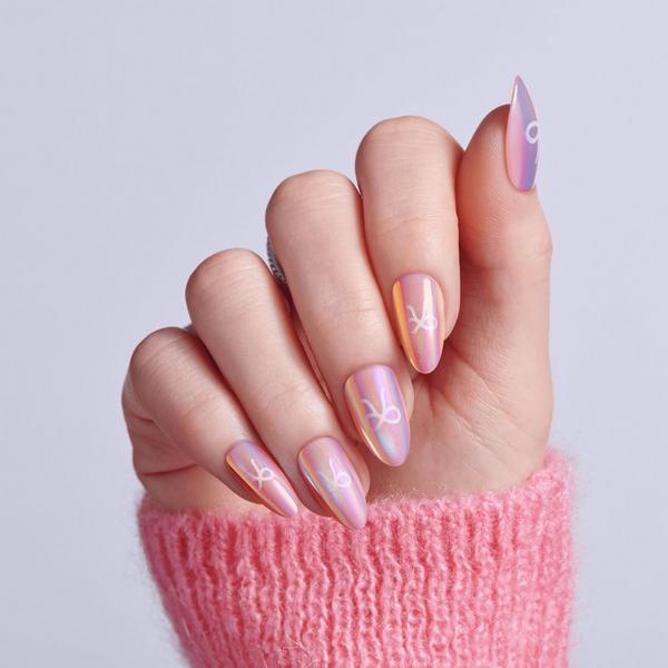 Kiss Glam Embellished Medium Almond Press On Nails, Happy Friday #5