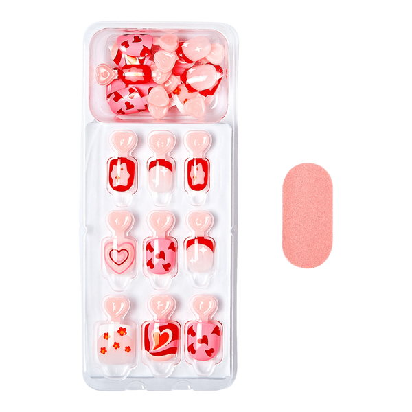 Kiss Impress Mini Kids Squoval Press On Nails for Kids, Playground #2