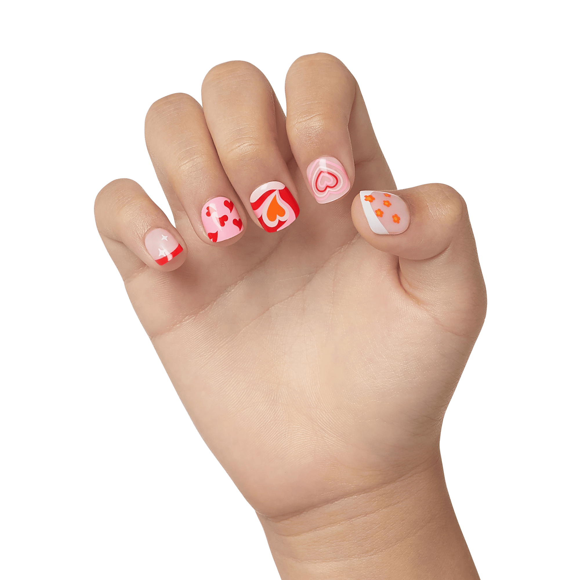 Детские накладные ногти Kiss Impress Mini, квадратно-овальная форма, Playground — фото 4