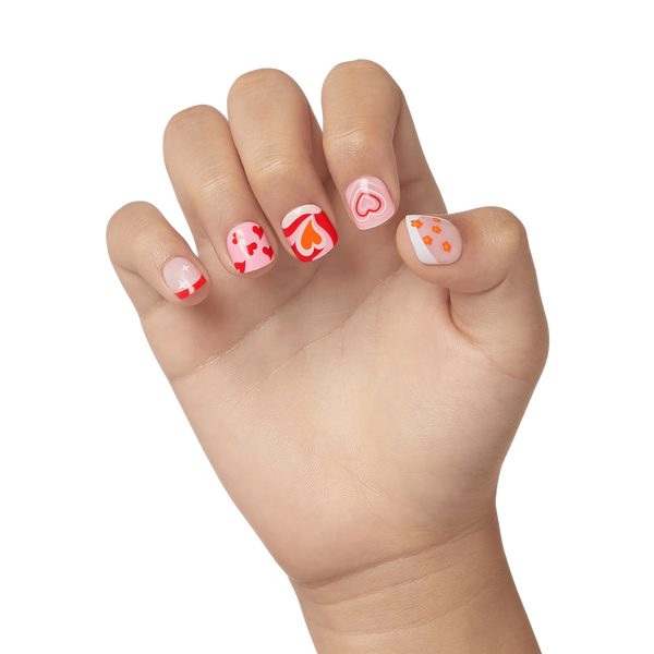 Kiss Impress Mini Kids Squoval Press On Nails for Kids, Playground #4