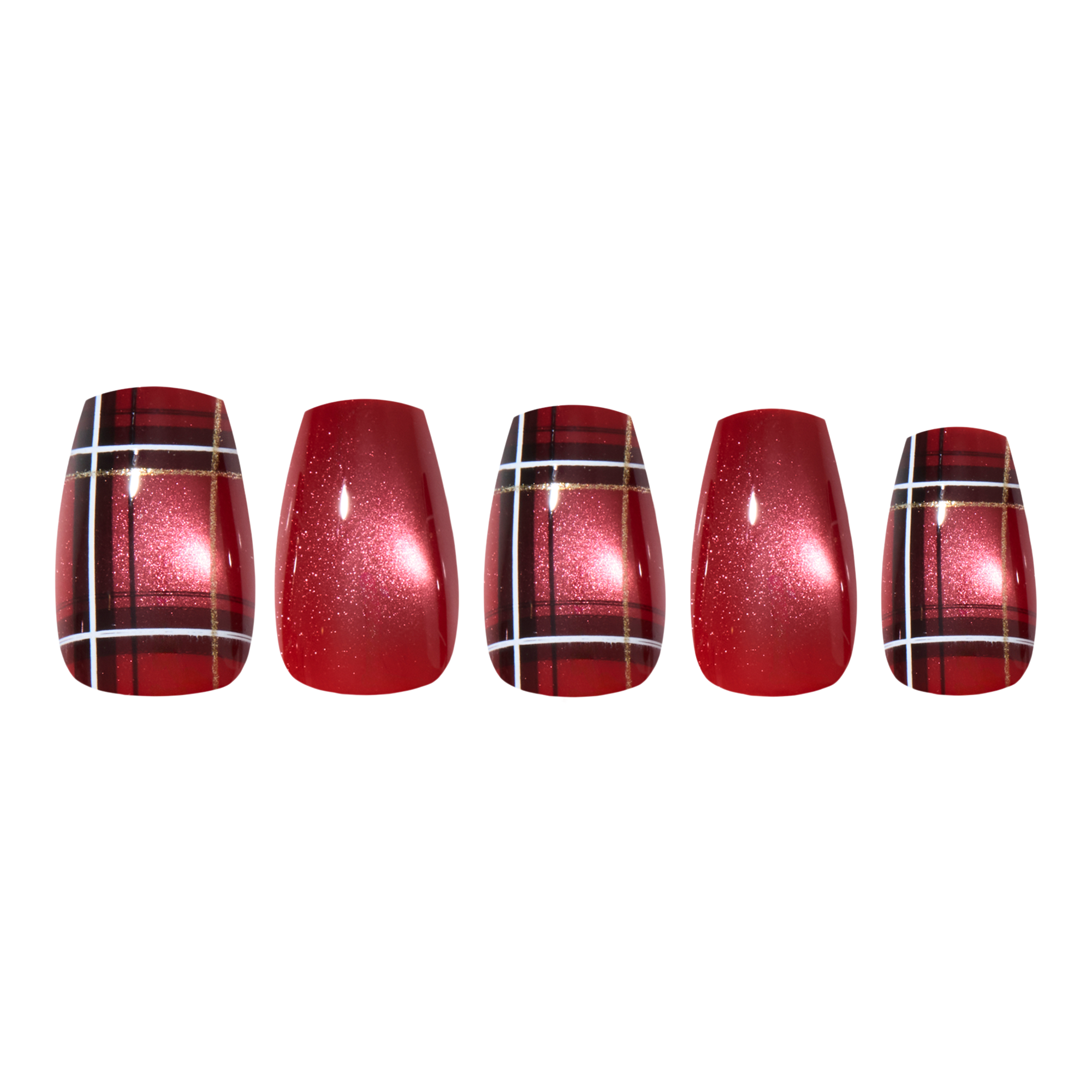 Накладные ногти Glamnetic Holiday Tartan — фото 2