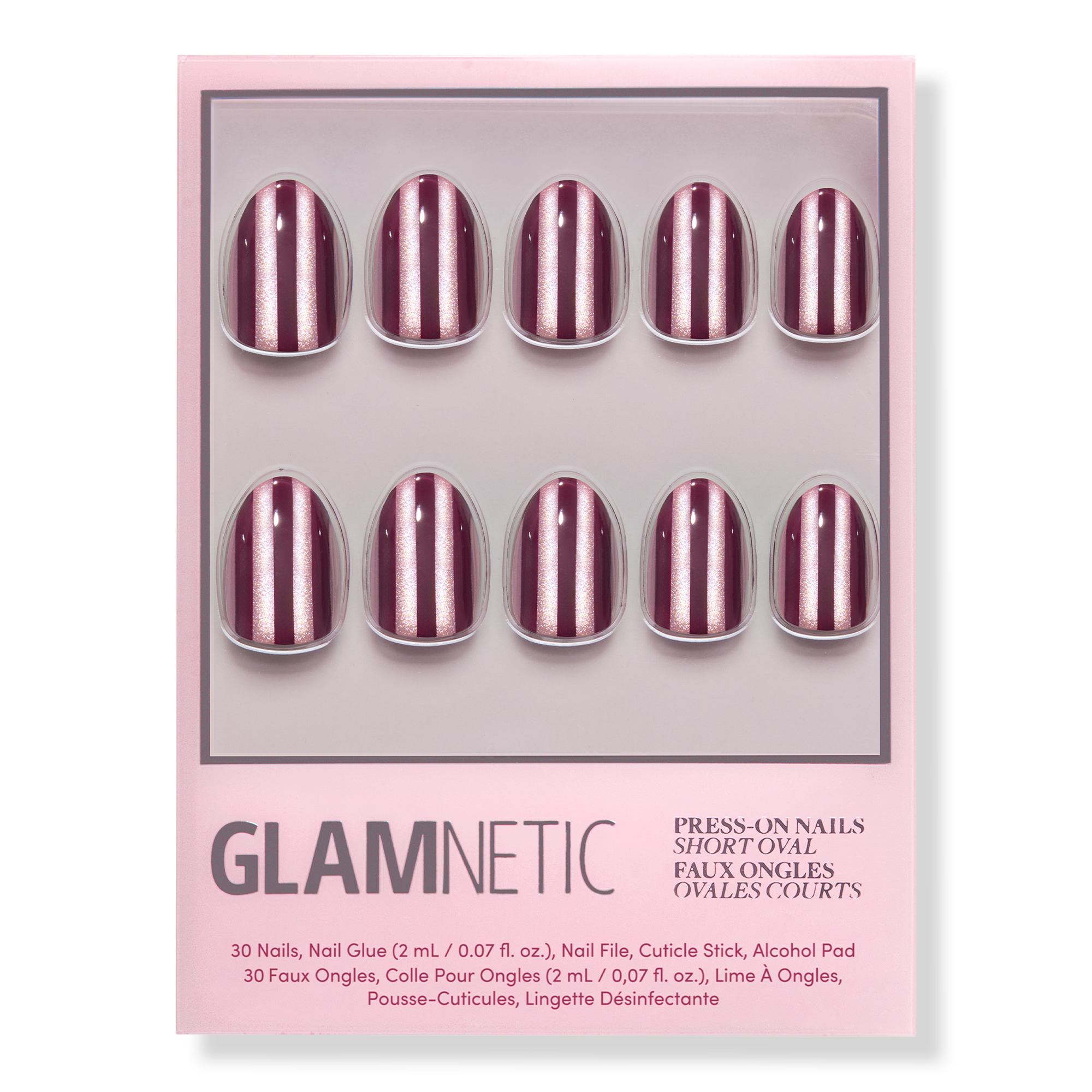 Накладные ногти на клейкой основе Glamnetic Sugar Stripes