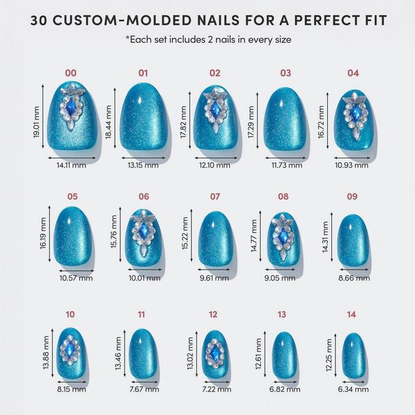 Glamnetic Blue Topaz Press-On Nails #6