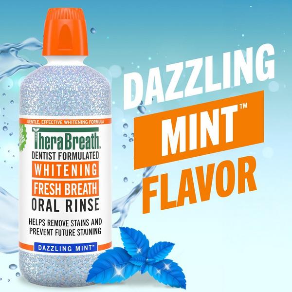 TheraBreath Whitening Fresh Breath Oral Rinse Dazzling Mint #2
