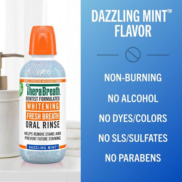 TheraBreath Whitening Fresh Breath Oral Rinse Dazzling Mint #5