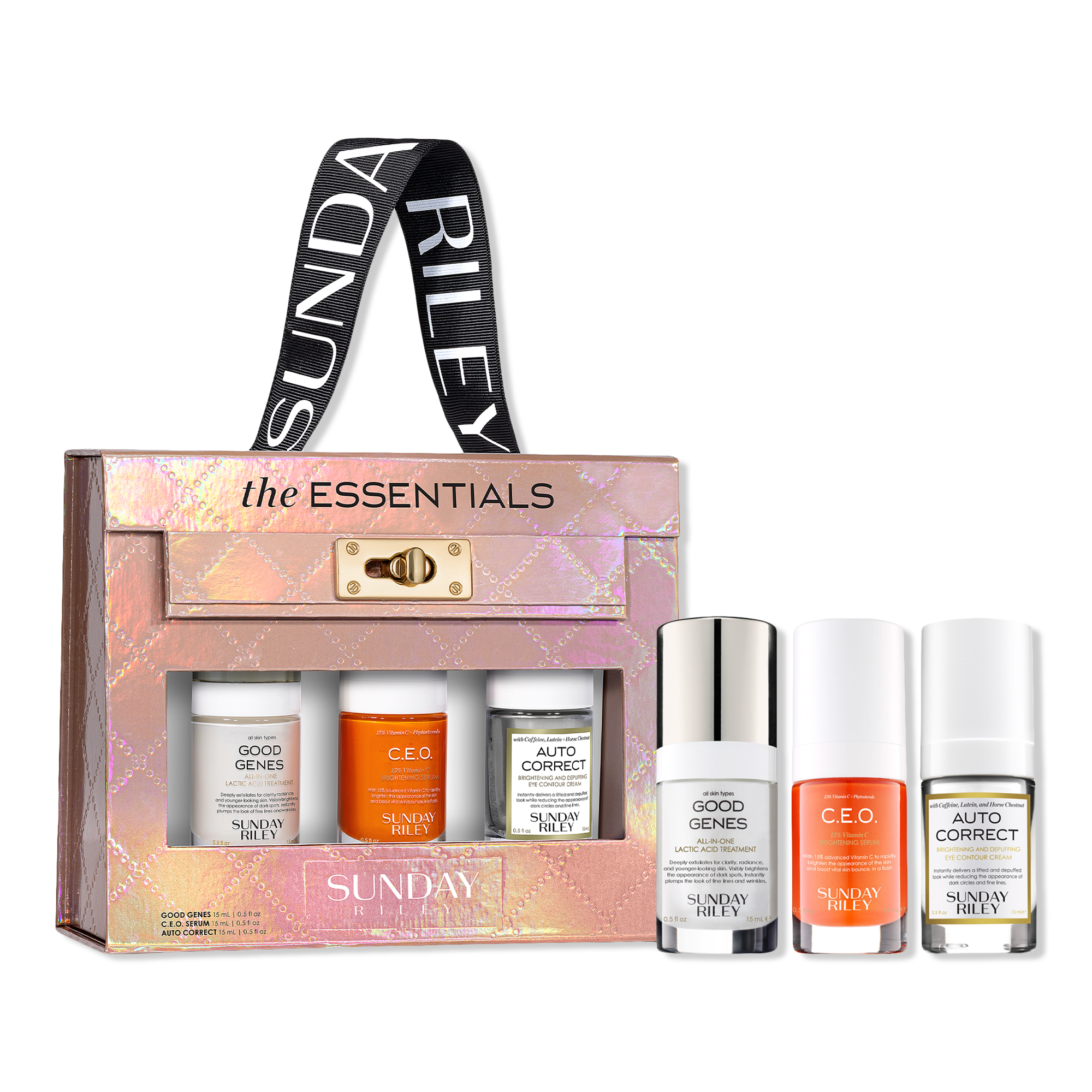 SUNDAY RILEY The Essentials Good Genes CEO Vitamin C Auto Correct Cream 3 Piece Kit #1