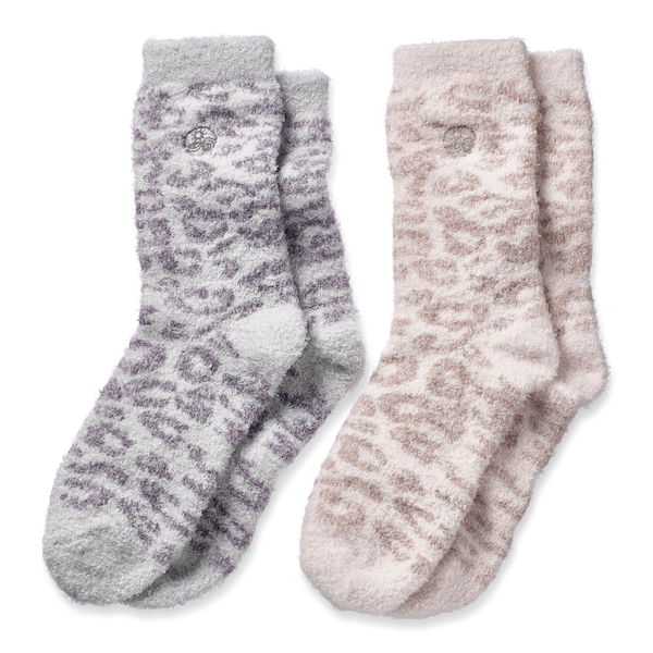 Earth Therapeutics Leopard Aloe Moisture Luxury 2 Pack Socks #2