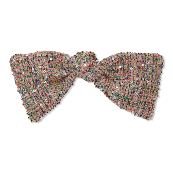Lele Sadoughi Paloma Tweed Bow Barrette #1