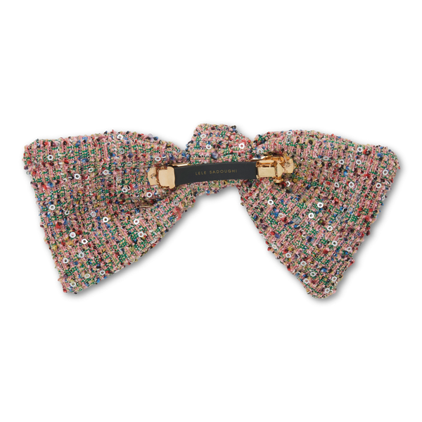 Lele Sadoughi Paloma Tweed Bow Barrette #2