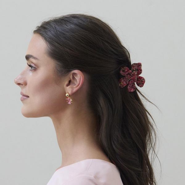 Lele Sadoughi Rose Tortoise Lily Claw Clip #4