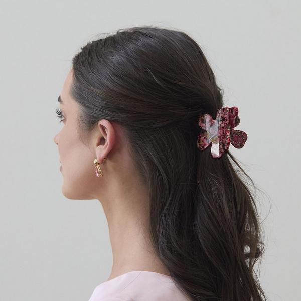 Lele Sadoughi Rose Tortoise Lily Claw Clip #5
