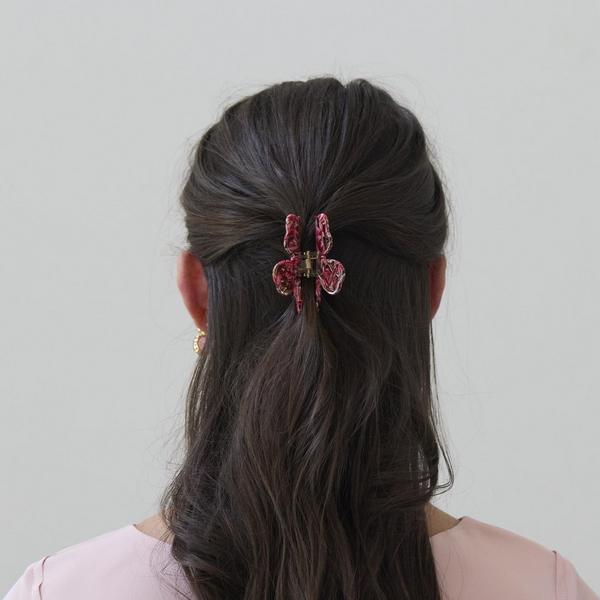 Lele Sadoughi Rose Tortoise Lily Claw Clip #6