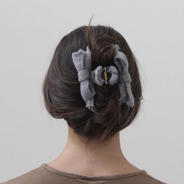 Lele Sadoughi Cable Knit Bow Claw Clip #4