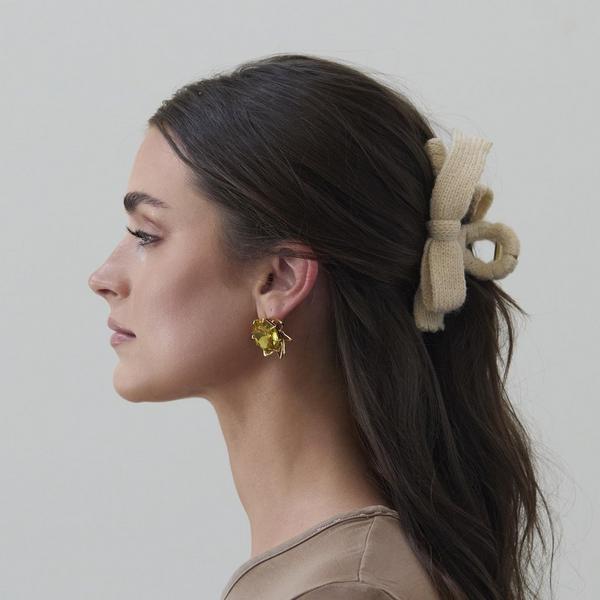 Lele Sadoughi Cable Knit Bow Claw Clip #4