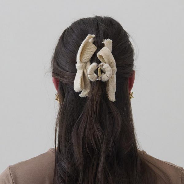 Lele Sadoughi Cable Knit Bow Claw Clip #5