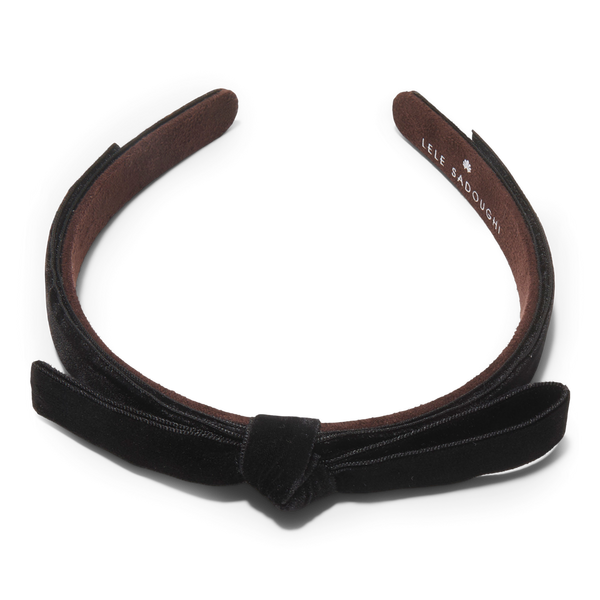 Lele Sadoughi Jet Bardot Ribbon Slim Headband #2