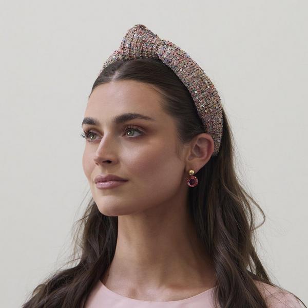Lele Sadoughi Knotted Tweed Headband #4
