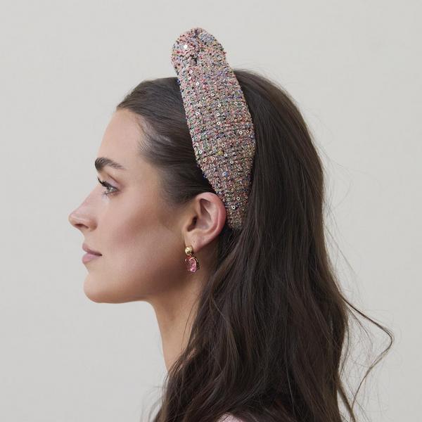 Lele Sadoughi Knotted Tweed Headband #5