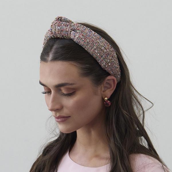 Lele Sadoughi Knotted Tweed Headband #6