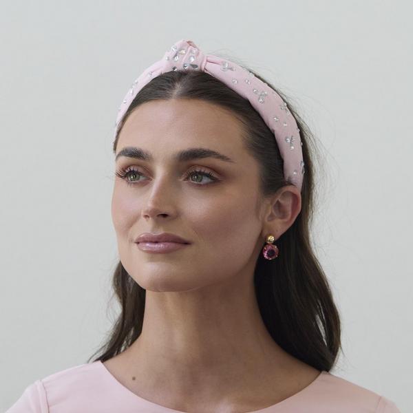 Lele Sadoughi Floral Blush Slim Knotted Headband #4