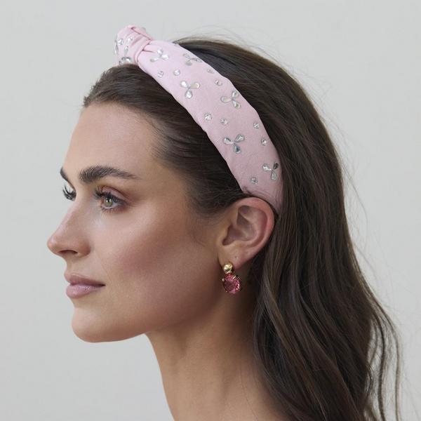 Lele Sadoughi Floral Blush Slim Knotted Headband #5