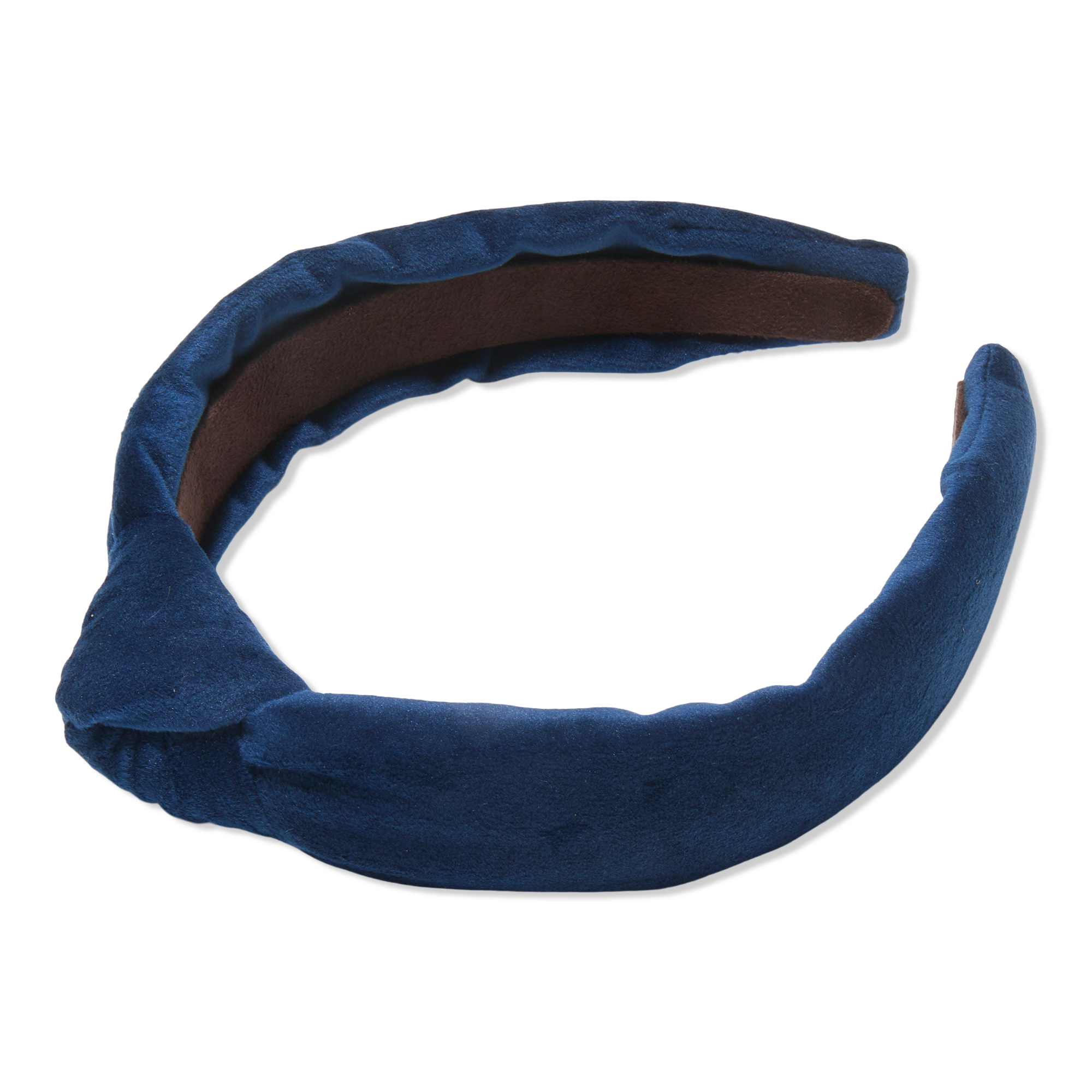 Lele Sadoughi Velvet Navy Slim Knotted Headband #1