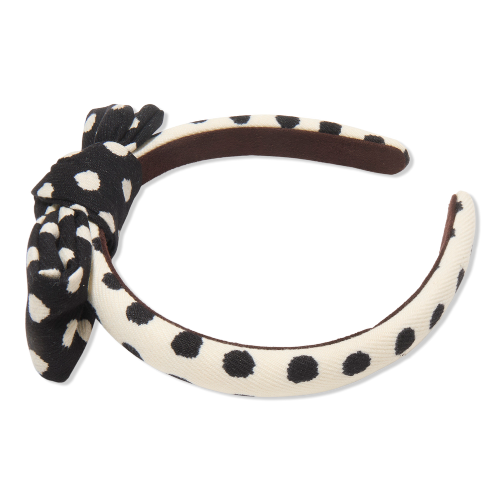 Lele Sadoughi Holly Bow Headband - Jet Ivory