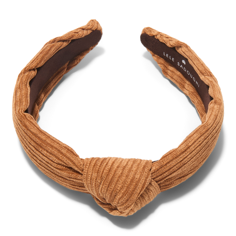 Lele Sadoughi - Corduroy Camel Slim Knotted Headband | Ulta Beauty