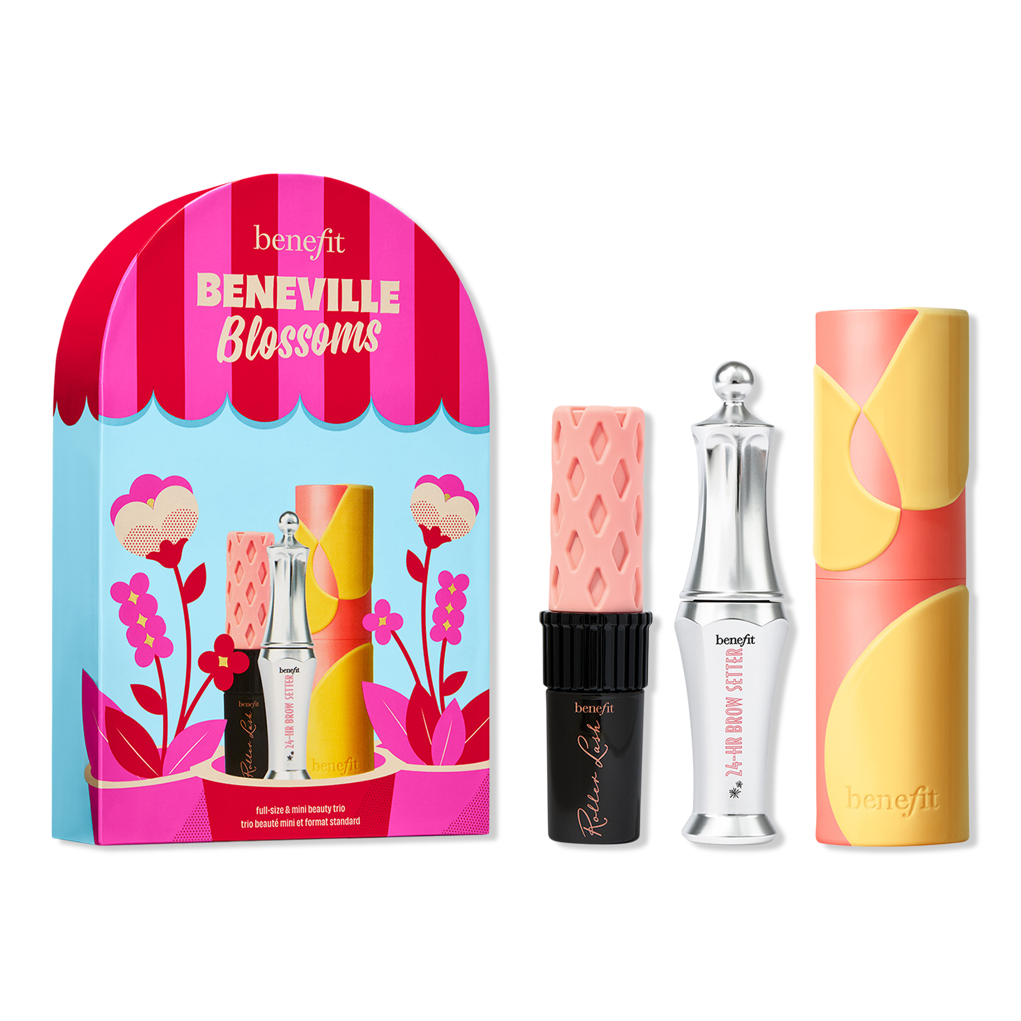 Подарочный набор Benefit Cosmetics Beneville Blossoms: румяна, тушь и гель для бровей — фото 1