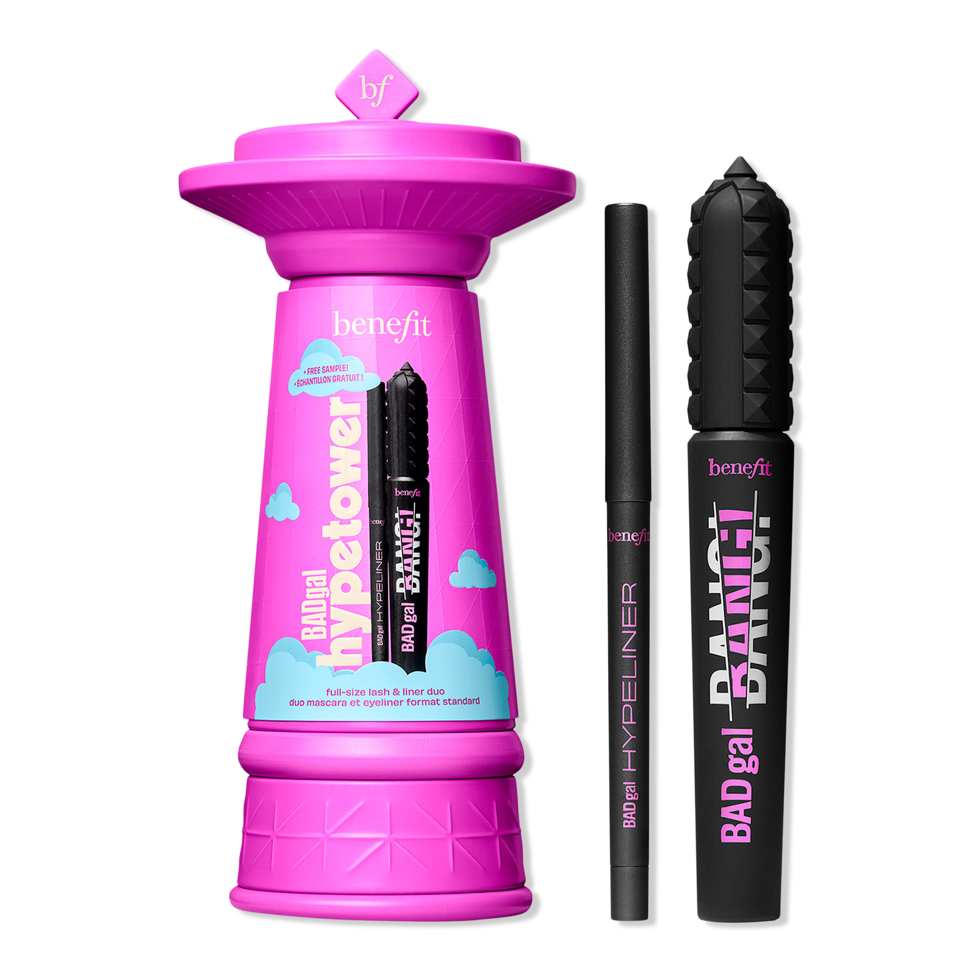 Подарочный набор для глаз Benefit Cosmetics BADgal Hypetower: тушь и подводка — фото 1