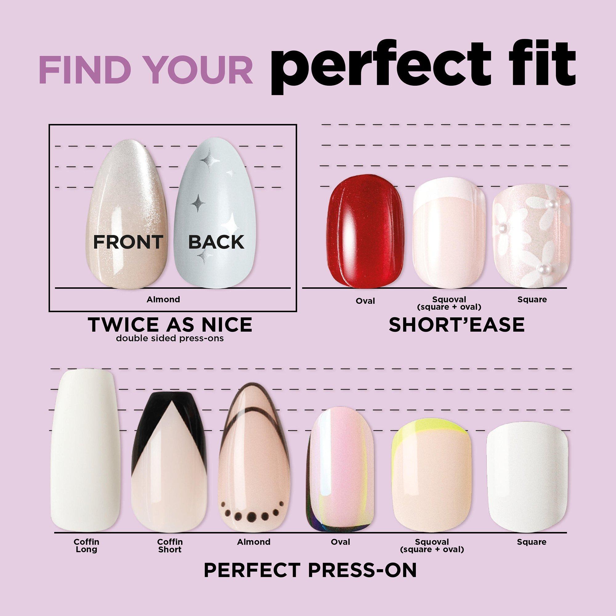 Набор накладных ногтей Sally Hansen Salon Effects Press Ons Twice As Nice, цвет: 2 Be Or Not 2 Be — фото 3