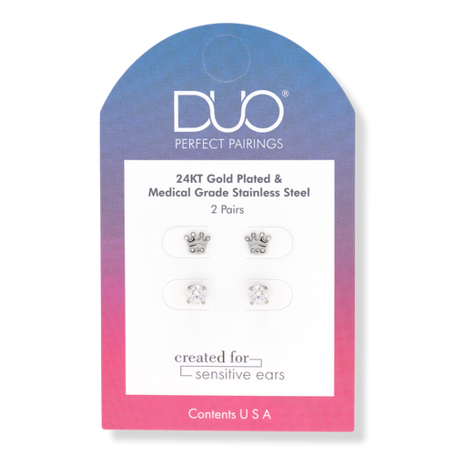 DUO Perfect Pairings - Stainless Steel Crown with Crystal and 5MM