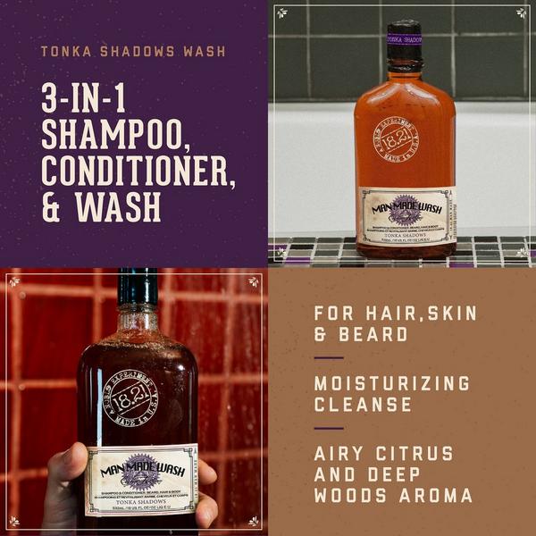 18.21 Man Made Tonka Shadows Shampoo, Conditioner and Body Wash #2