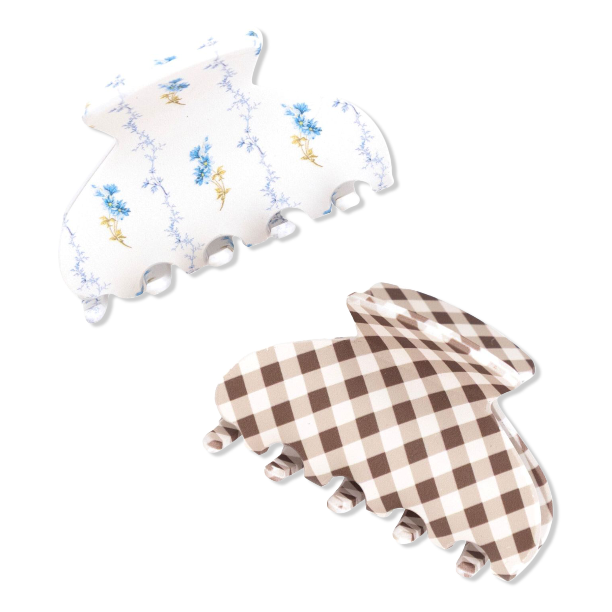 Wet Brush Wet Brush x Hill House Bluebell Waltz and Brown Gingham Small Claw Clips 2ct #1