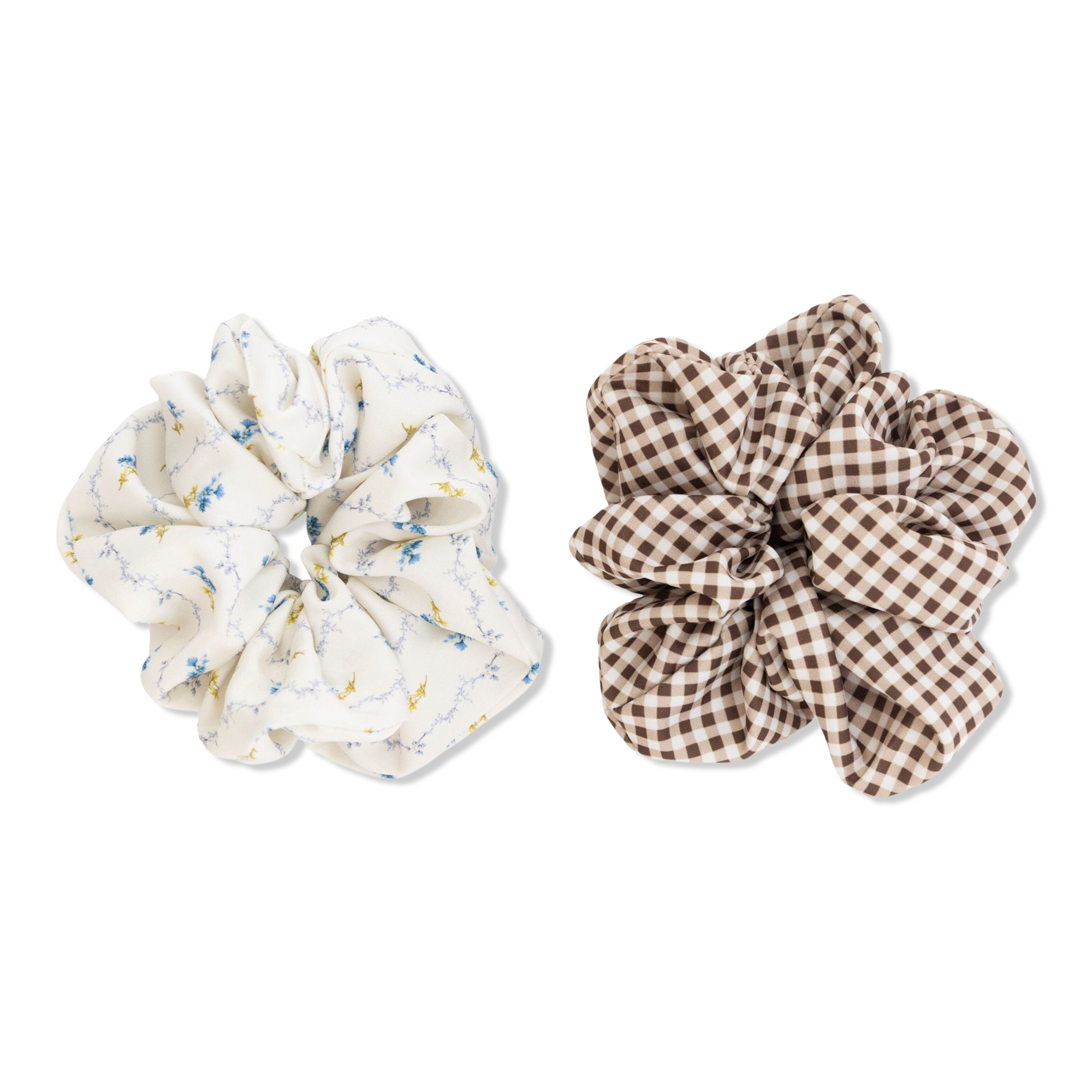 Wet Brush Wet Brush x Hill House Bluebell Waltz and Brown Gingham Large Satin Scrunchies 2ct #1