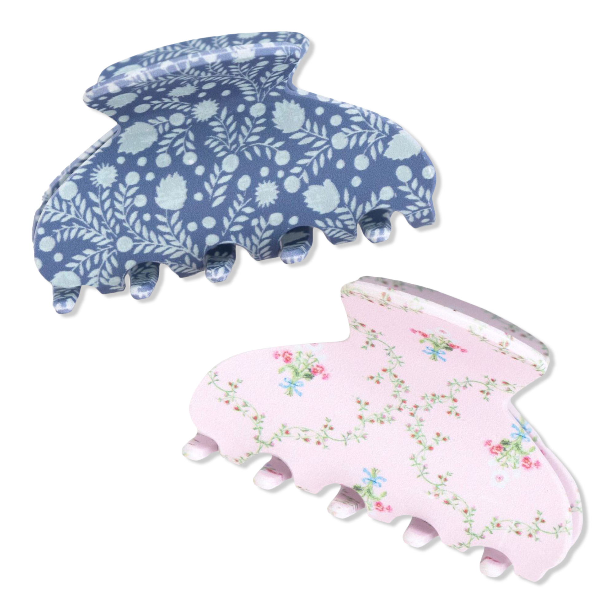 Wet Brush Wet Brush x Hill House Ditsy Thistle and Pink Trellis Small Claw Clips 2ct #1